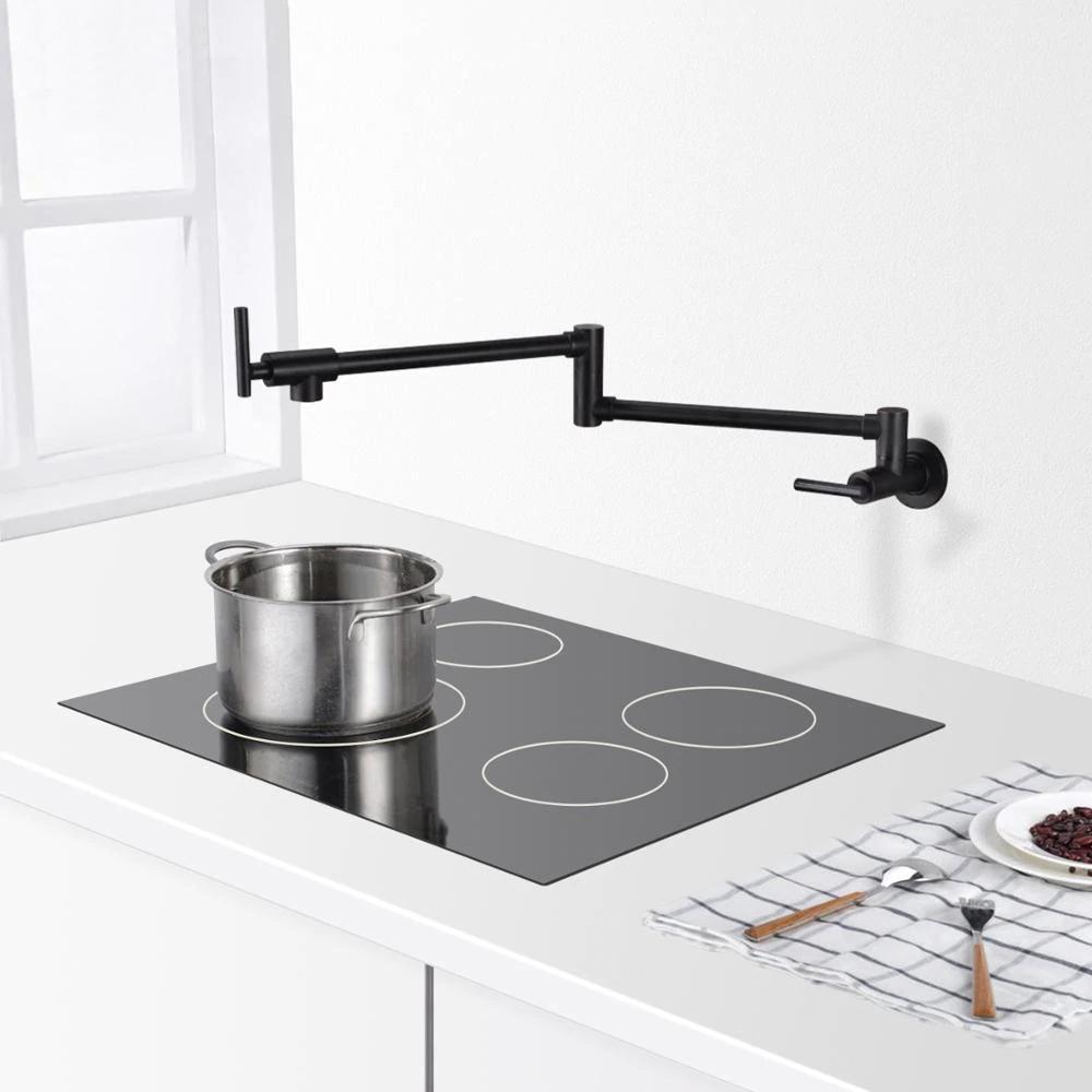 Citra - Gertner Pot Filler Faucet Muur Opgezette Dubbele Joint Spout Swing Arm Single Hole Twee Handle Keuken Fornuiskraan