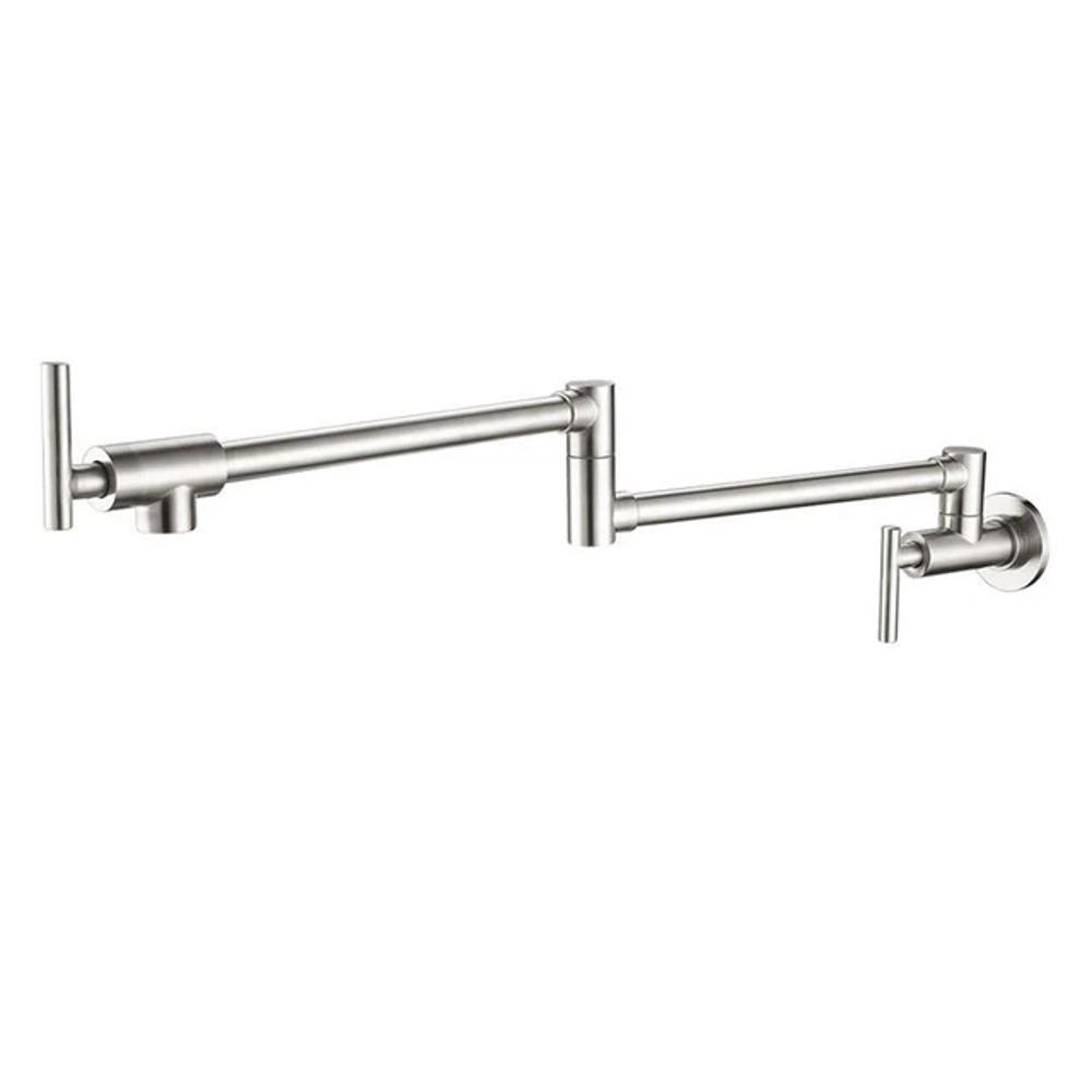 Citra - Gertner Pot Filler Faucet Muur Opgezette Dubbele Joint Spout Swing Arm Single Hole Twee Handle Keuken Fornuiskraan