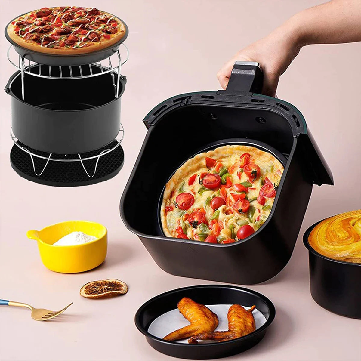 FryChef | Lucht Friteuse Accessoires Set | Gemakkelijk en Veelzijdig | Verander Uw Keuken