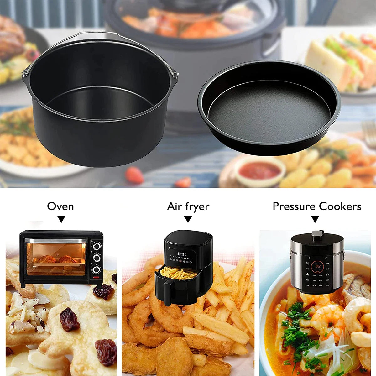 FryChef | Lucht Friteuse Accessoires Set | Gemakkelijk en Veelzijdig | Verander Uw Keuken