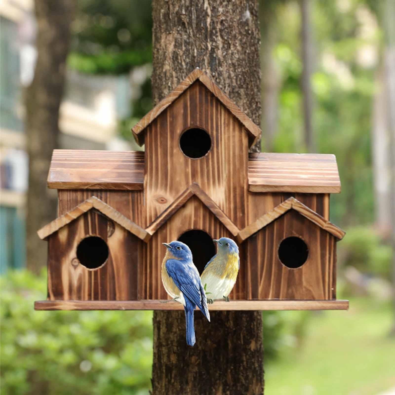 6 Gats handgemaakt vogelhuisje - Patio