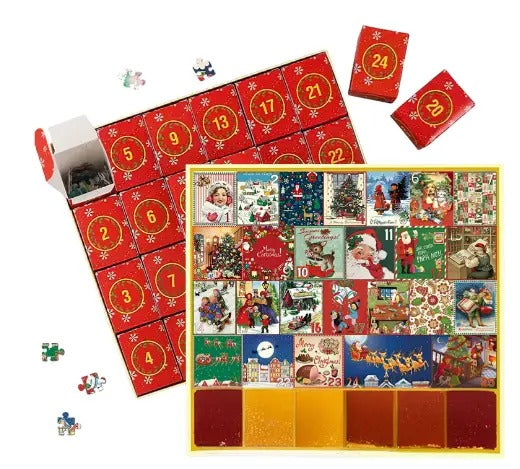 Kerst Countdown Puzzel Adventskalender 2024 | 24-delige Vakantie Puzzel Set | Leuk Kerstcadeau voor Kinderen & Volwassenen - Kallio