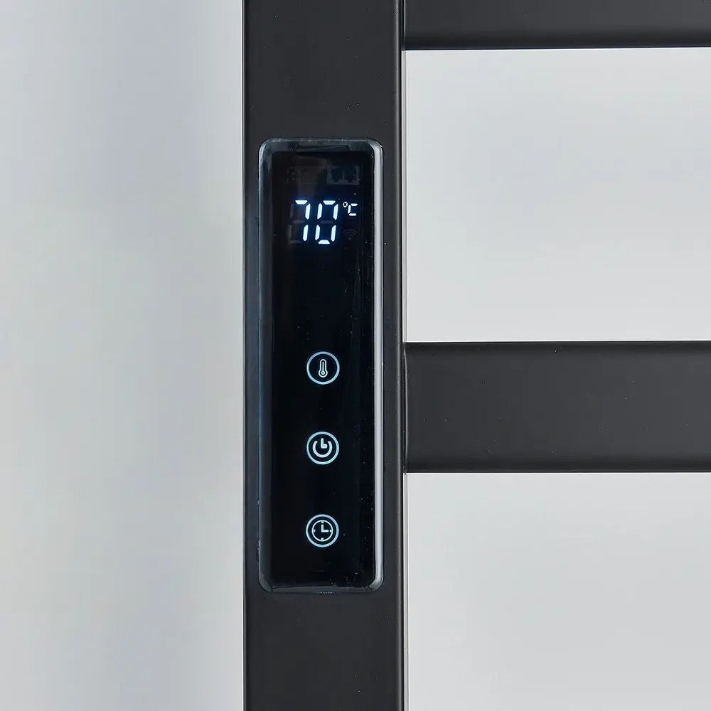 Elektrische Handdoekhouder met Digitale Display | Temperatuur- & Tijdregeling Verwarmde Handdoekrail voor Moderne Badkamers - ElectRail