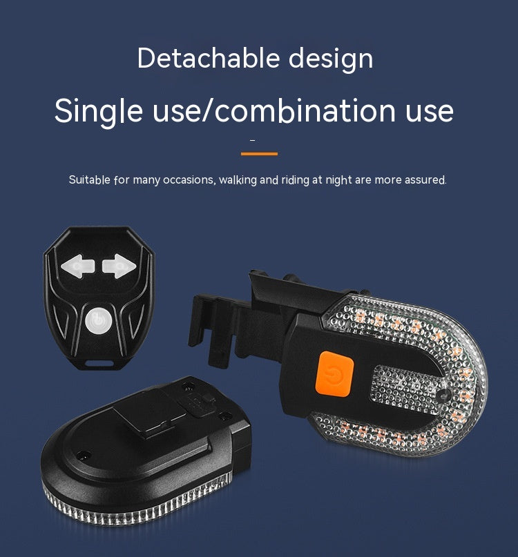 RijdLicht | Fiets USB-Oplaadbare Draadloze Afstandsbediening Stuur Achterlicht | Verwijderbare Nacht Rijden Waarschuwing Fietsbevestiging