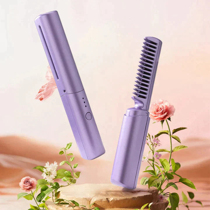 Sloan | 2-in-1 elektrische haarstyling kam | Salonkwaliteit