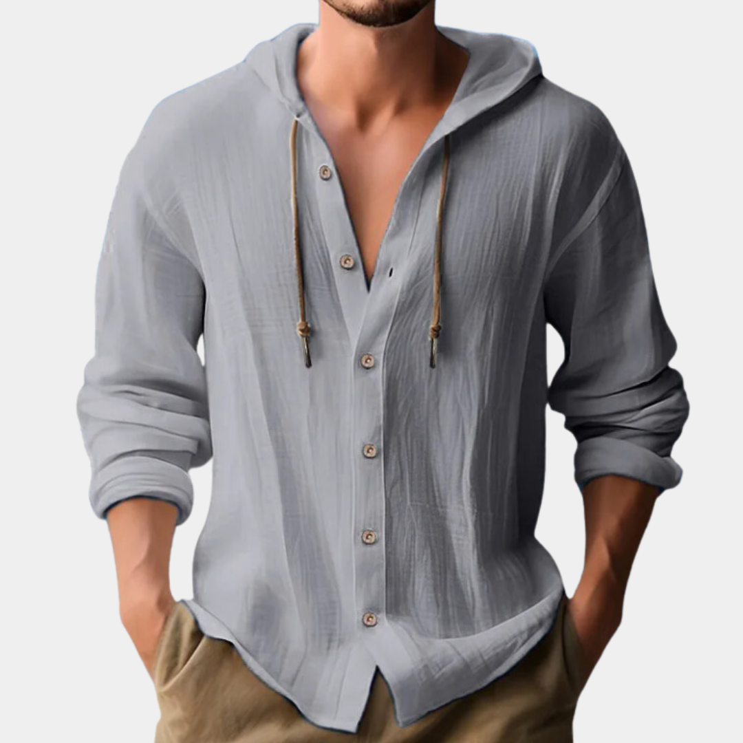 Button-Up Hoodie voor Mannen | Tijdloos Ontwerp en Comfortabele Pasvorm - Merwan