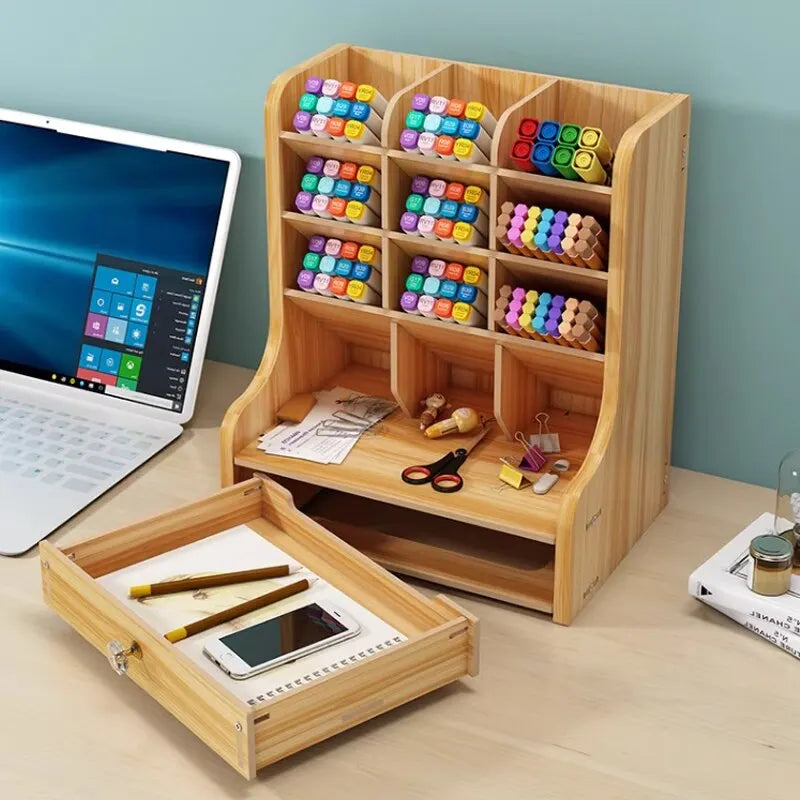 PenBox | Desk Organizer | Houten Penhouder | Stijlvolle en Efficiënte Opbergoplossing