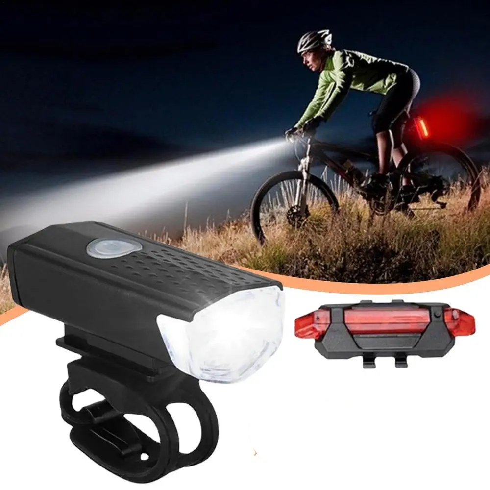 USB Oplaadbare Fietsverlichtingsset | Ultra Heldere Voor- en Achterlamp met 3 Modi voor Eenvoudige Installatie - RideBright