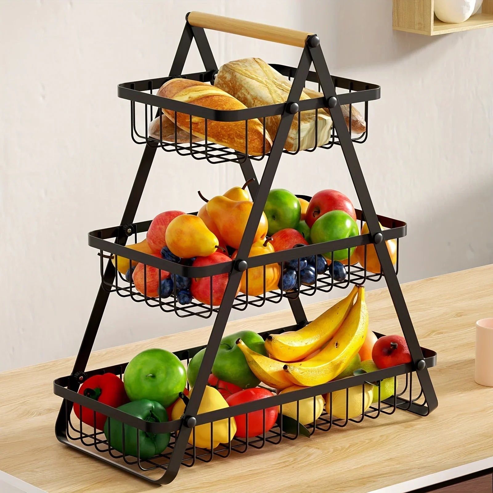 2- en 3-laags Fruitmand | Perfect voor picnic of keuken -  BaskFruit