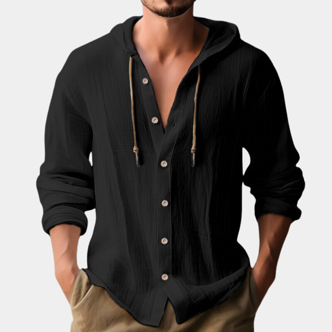 Button-Up Hoodie voor Mannen | Tijdloos Ontwerp en Comfortabele Pasvorm - Merwan