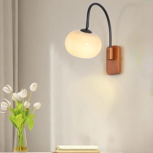 Bauhaus Draaibare Glazen Wandlamp in Khaki | Elegante & Flexibele Verlichting voor Moderne Ruimtes - KhaFlex