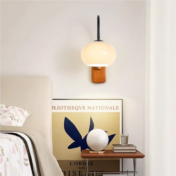 Bauhaus Draaibare Glazen Wandlamp in Khaki | Elegante & Flexibele Verlichting voor Moderne Ruimtes - KhaFlex