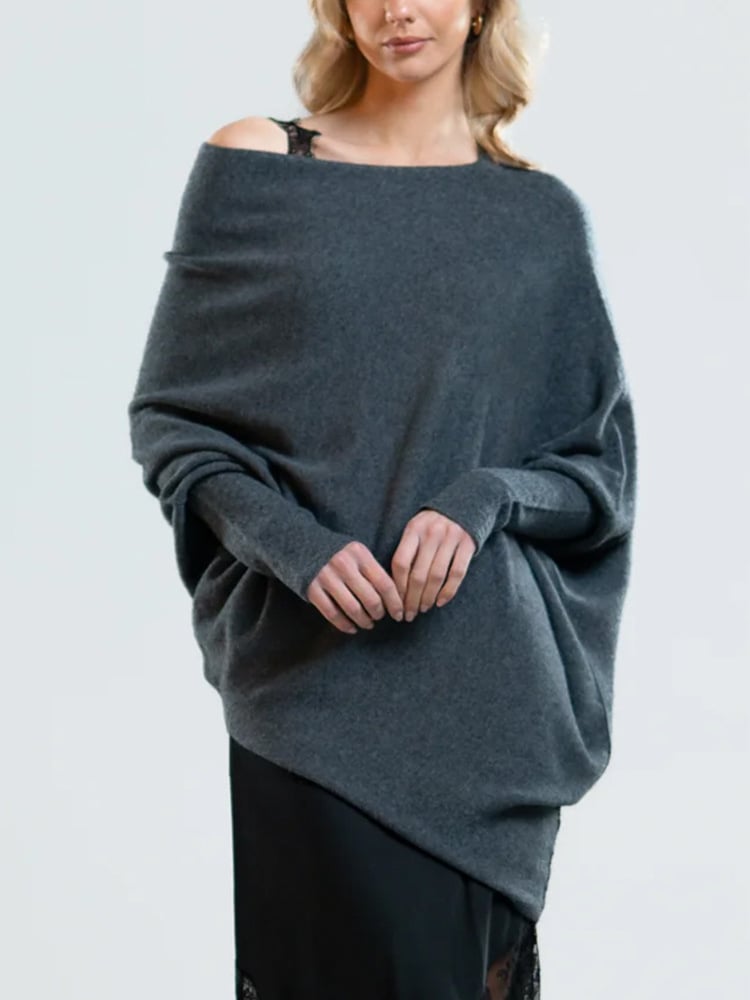 Elegante Cashmere Off-Shoulder Trui voor Dames | Ideaal voor de Winter - Kaizy