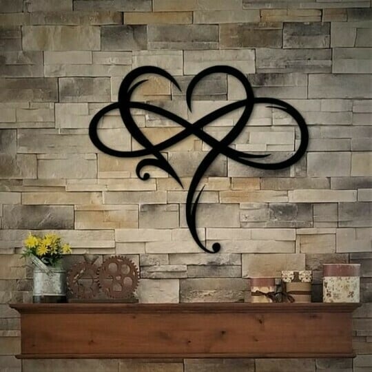 Metal Wall Art featuring Infinity Heart