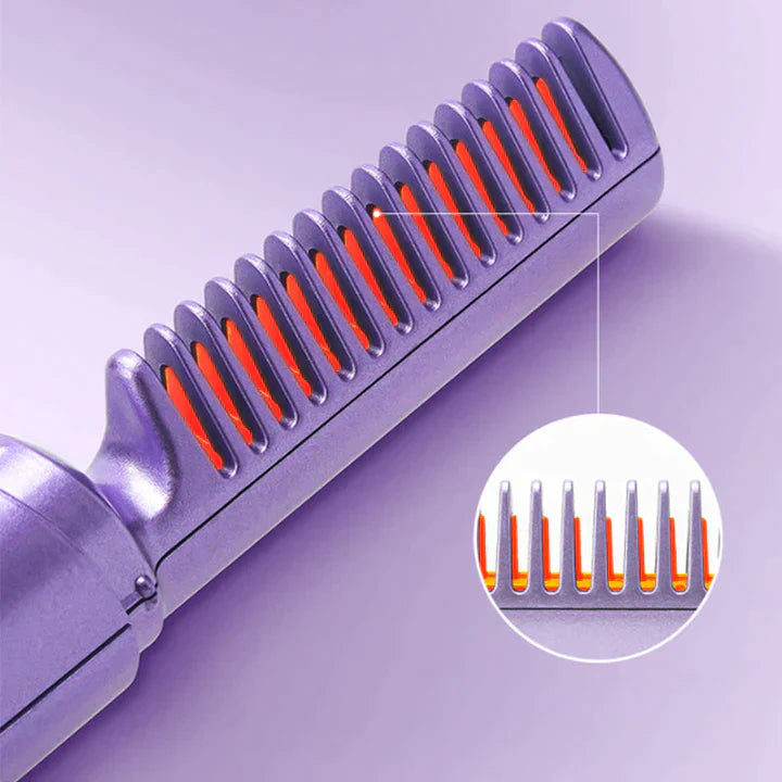 Sloan | 2-in-1 elektrische haarstyling kam | Salonkwaliteit