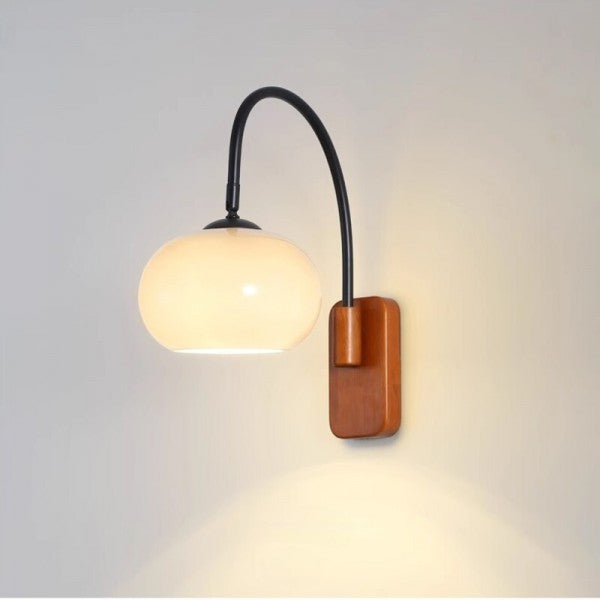 Bauhaus Draaibare Glazen Wandlamp in Khaki | Elegante & Flexibele Verlichting voor Moderne Ruimtes - KhaFlex