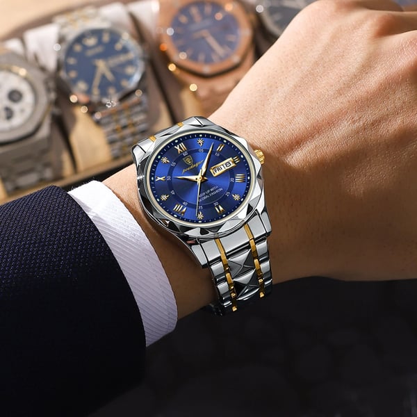 Waterdicht luxe herenhorloge met lichtgevende functie - Gine