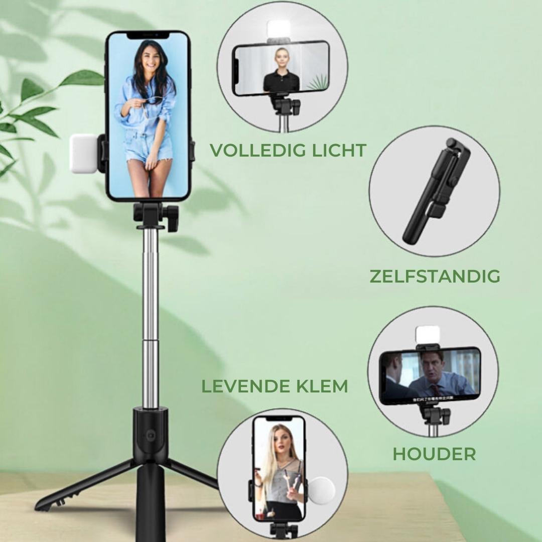 Bluetooth-selfiestick | Duurzaam en lichtgewicht - StickFlex