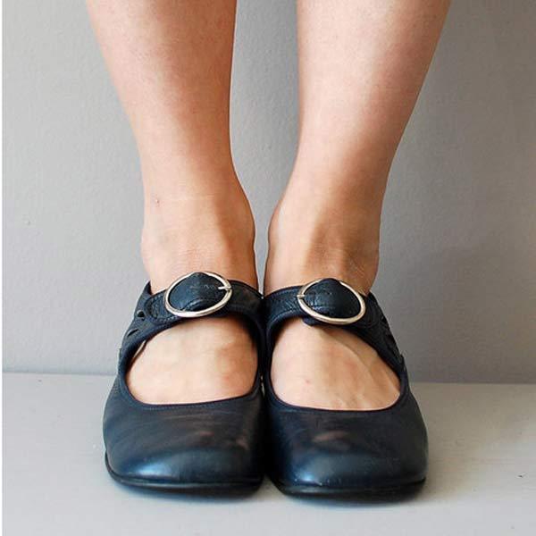 Vintage Orthopedische Schoenen met Ronde Tenen - Maja