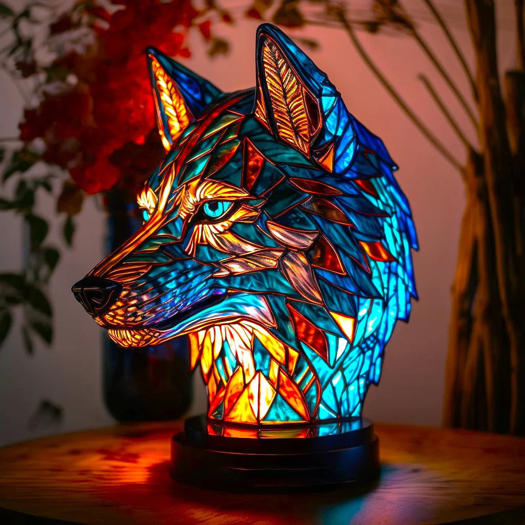 stained glass animal lamps