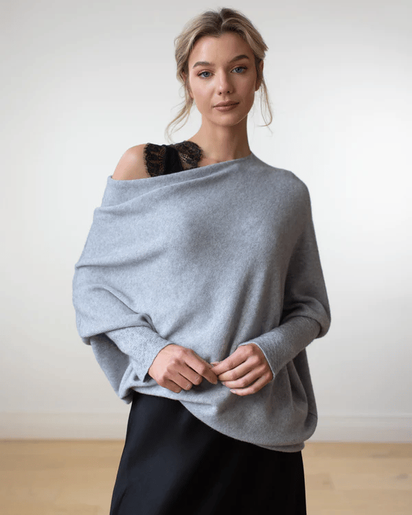 Elegante Cashmere Off-Shoulder Trui voor Dames | Ideaal voor de Winter - Kaizy