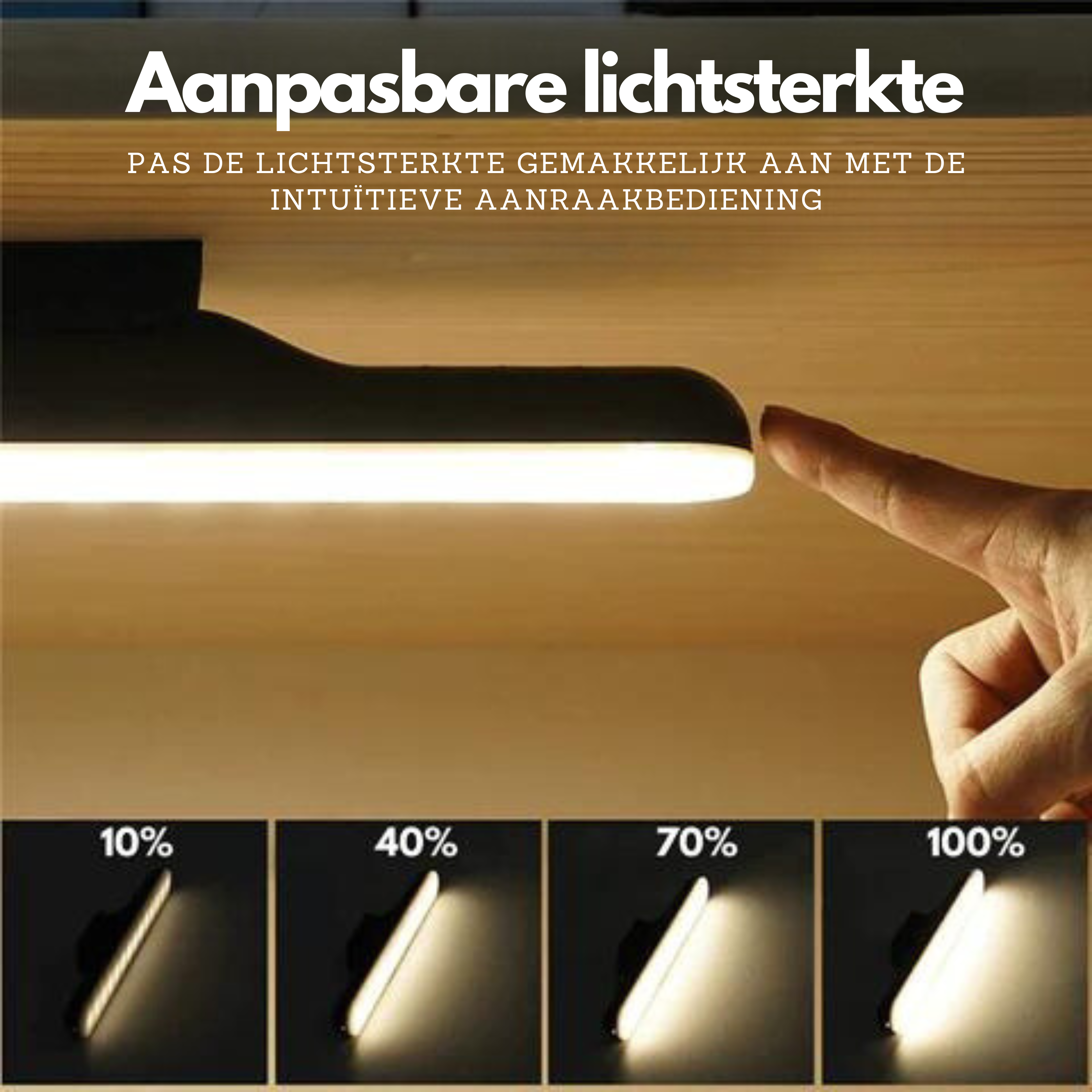 Oplaadbare draadloze Led bar | Voor studie en woonkamer - Brigtou