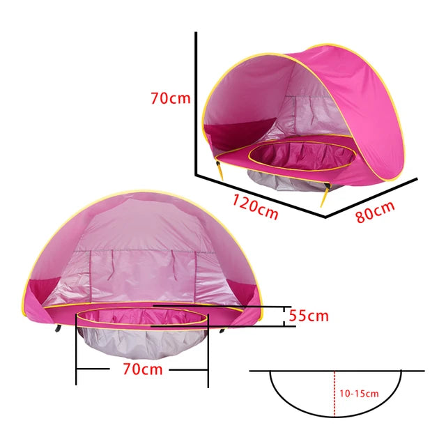 ZonSafe - Babystrandtent | Draagbare schaduw en UV-bescherming