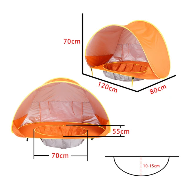 ZonSafe - Babystrandtent | Draagbare schaduw en UV-bescherming