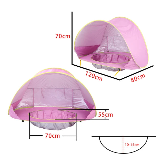 ZonSafe - Babystrandtent | Draagbare schaduw en UV-bescherming