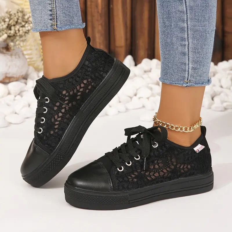 Dames Veter Platform Sneakers - Phipa