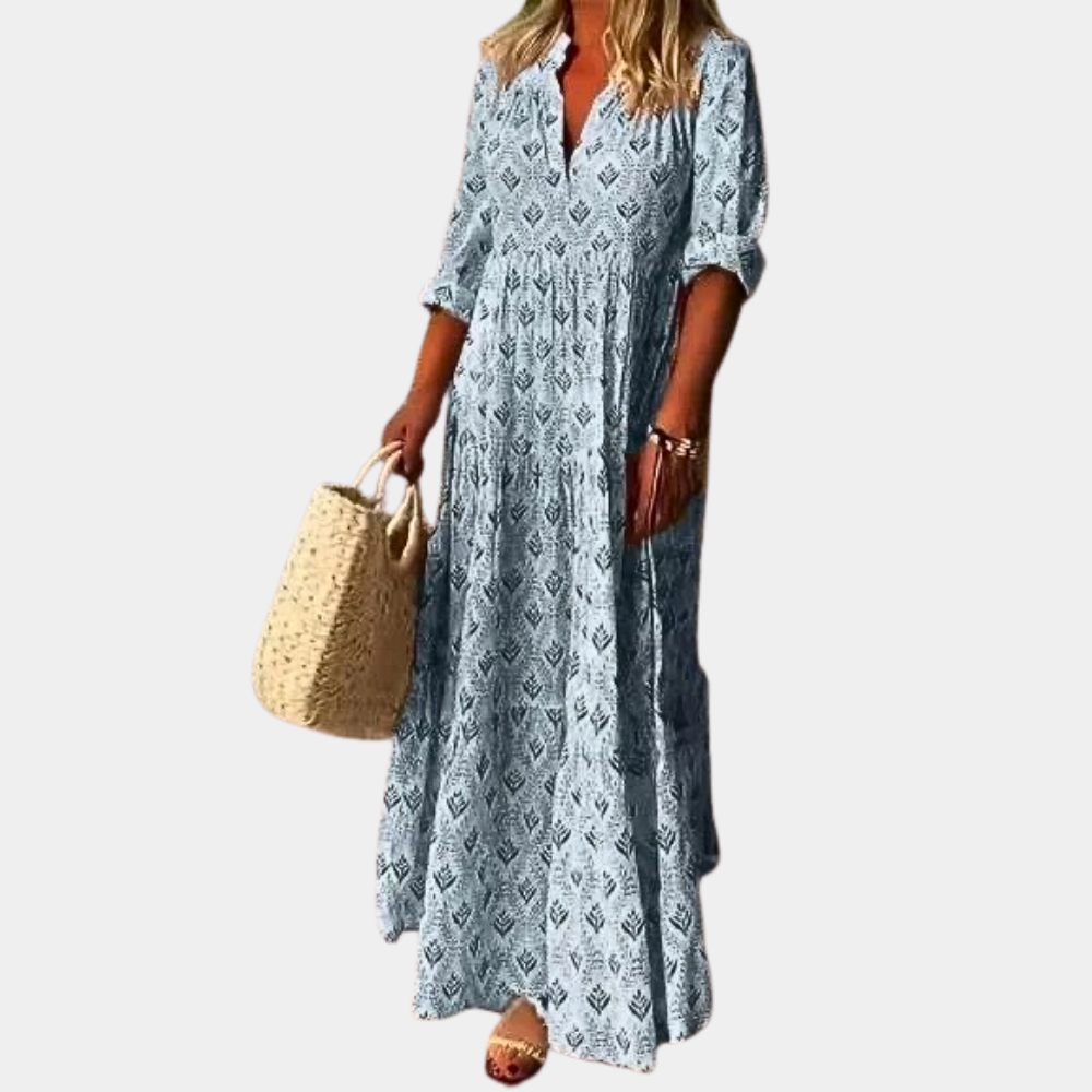 Boho Maxi Jurk voor Dames | Lichtgewicht en Moeiteloze Stijl - Maderin