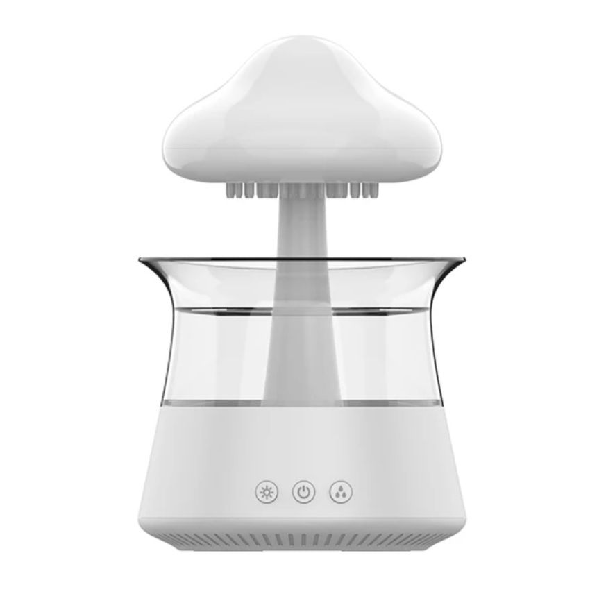 Verdo 4-in-1 Regendruppel Humidifier | Aroma diffuser + Essential Oil (Eucalyptus) + Afstandsbediening | White Noise Machine | Slaaptrainer