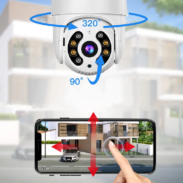 Autocam | Slimme Buiten Draadloze WIFI Camera | Bewaking met Auto Tracking PTZ