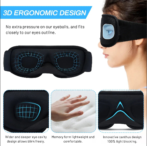 Dreampro | UltraComfort 3D Slaapmasker: Perfecte Duisternis