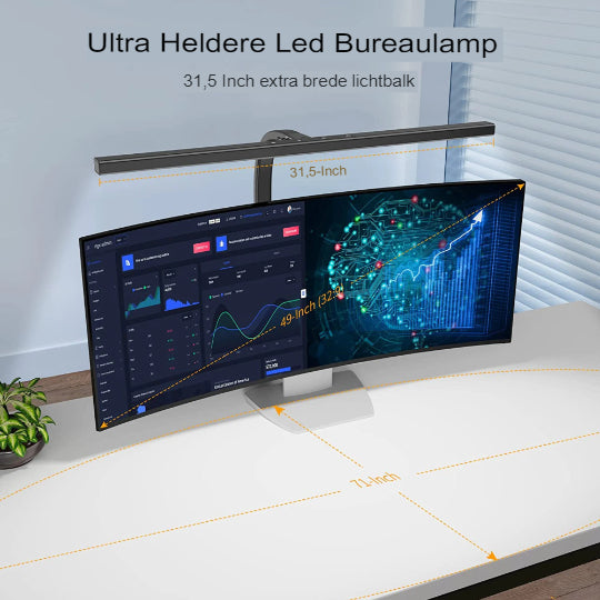 Giada - Bureaulamp met dubbele zwanenhals