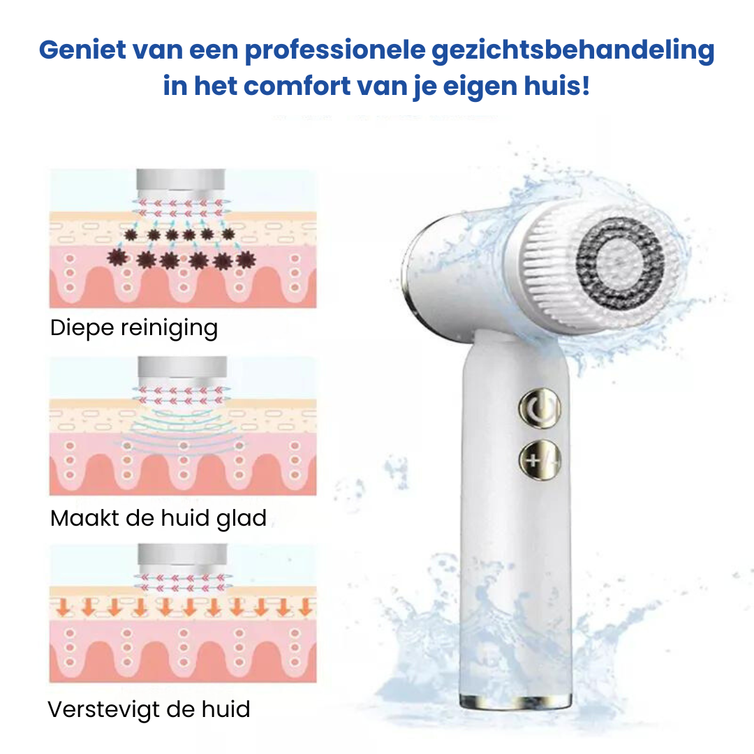 FlawBrush  | 6-in-1 professionele elektrische gezichtsreinigingsborstel