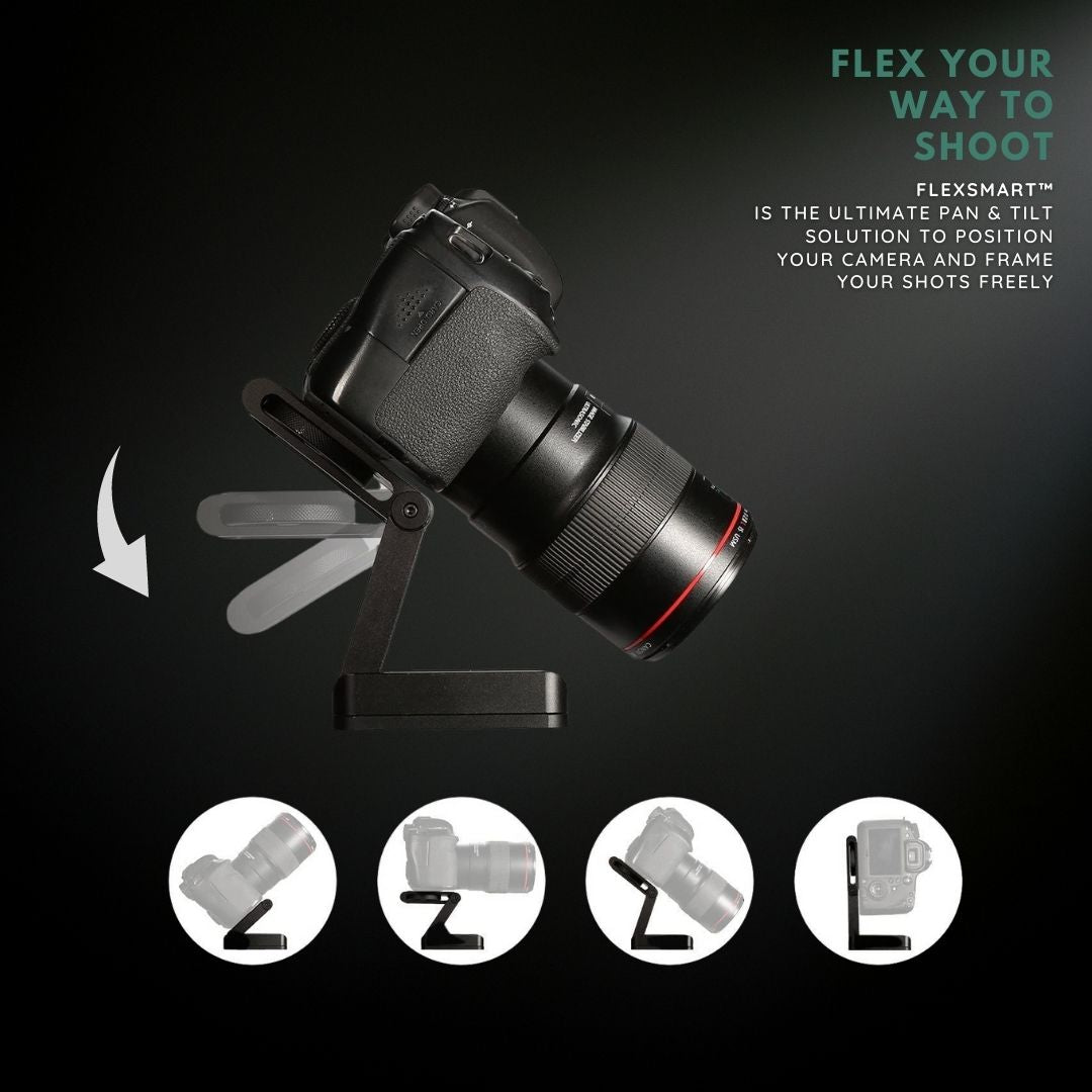 Tripan - Flexibele fotografie standaard - perfecte hoek Pan & Tilt kop