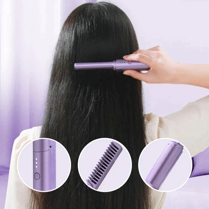 Sloan | 2-in-1 elektrische haarstyling kam | Salonkwaliteit