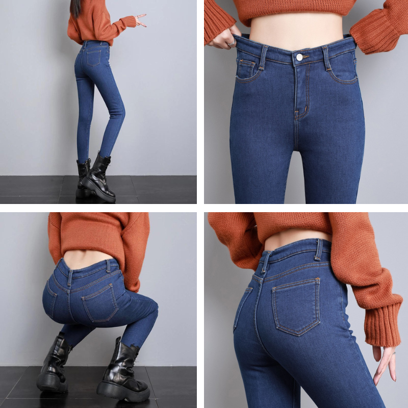 Thermo Skinny Jeans met Fleecevoering | Warmte en Stijl in Één - Zyrill