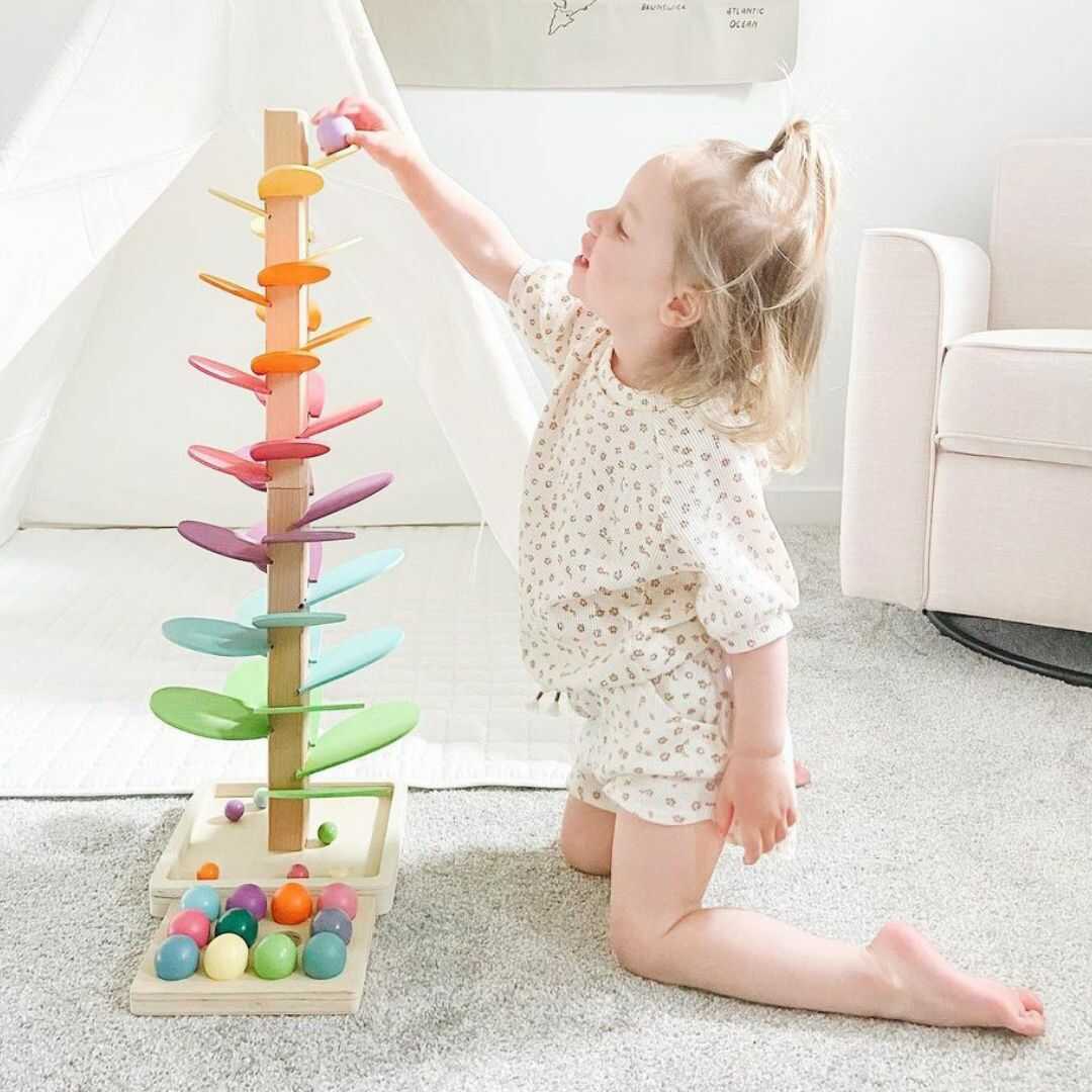 Multicolor Marble Sound Tree for Kids