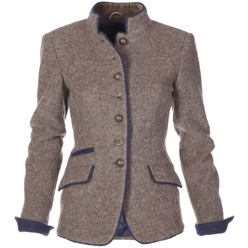 Elegante Gestructureerde Blazer met Opvallende Voering - Palena