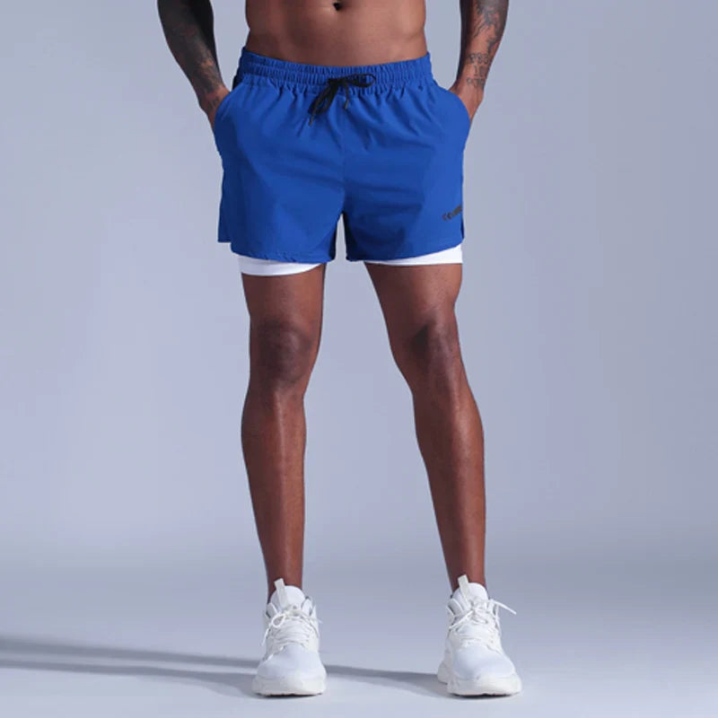 2-in-1 Heren Hardloopshorts | Sneldrogend voor Gym, Joggen & Training - Javor