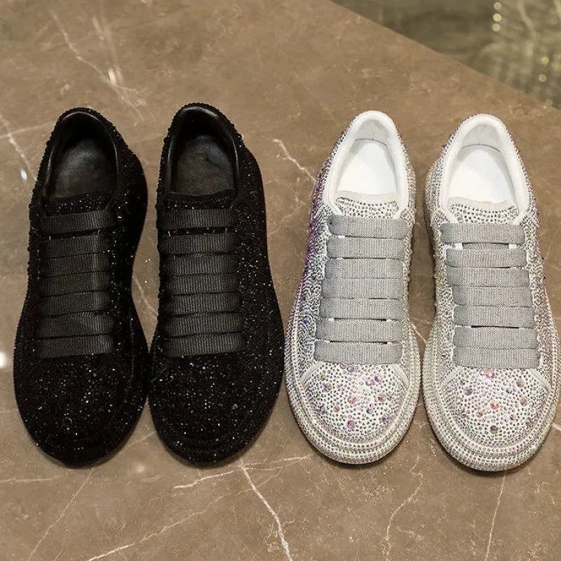 Sprankelende Glittersneakers met Kristaldetails - Jemilia