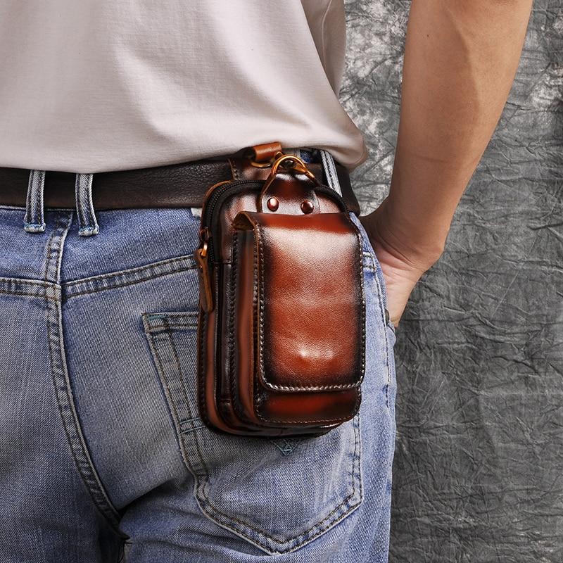 Echt Lederen Heren Waist Bag - Meren