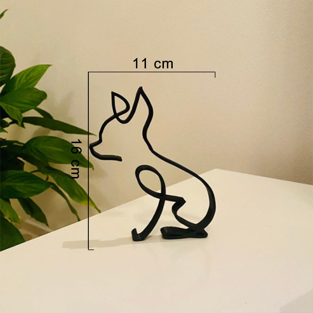 Minimalistische Hond Kunst Sculptuur - Ruff