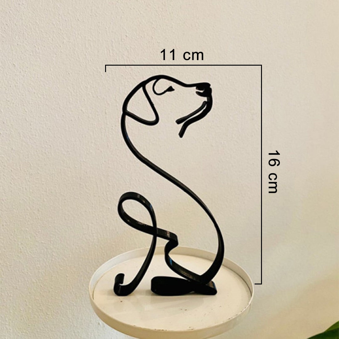 Minimalistische Hond Kunst Sculptuur - Ruff