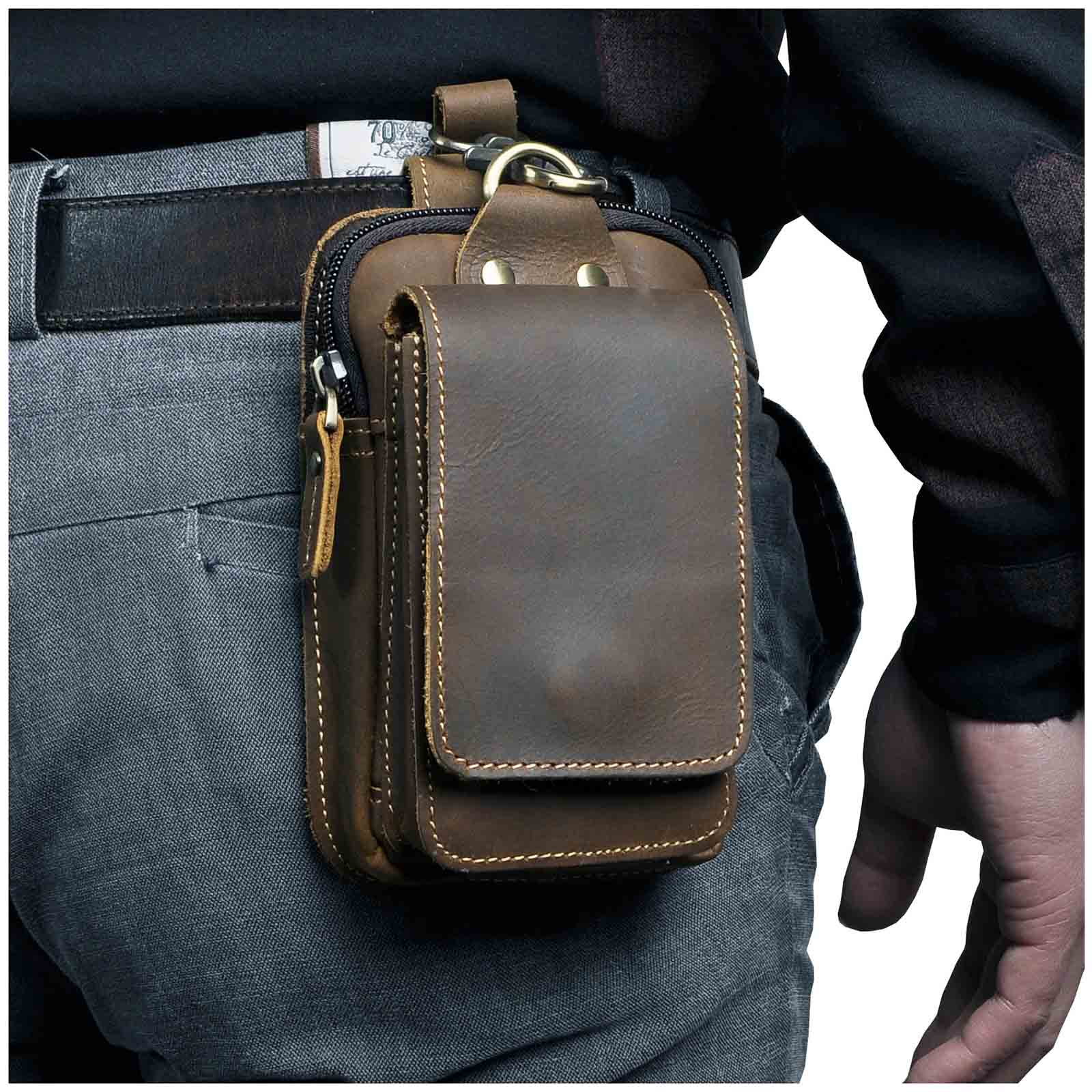 Echt Lederen Heren Waist Bag - Meren