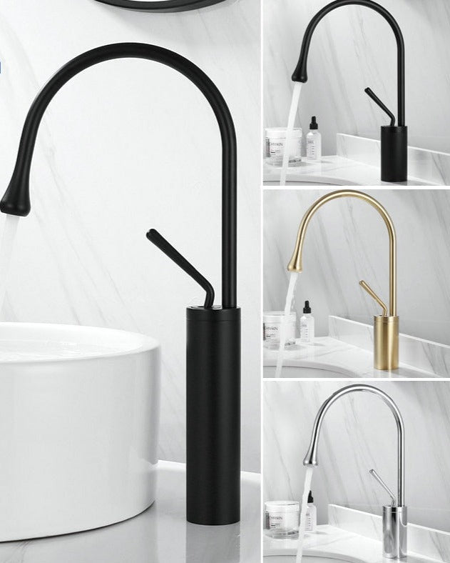 Onyx - Wastafelkraan druppel stijl badkamer draaibare waterval kranen