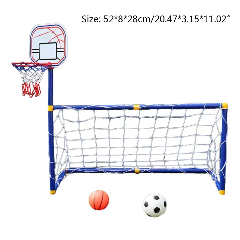 2-in-1 Voetbalgoal & Basketbalhoepel - Goalhoop