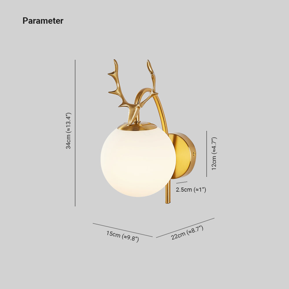 Ronde LED Wandlamp Goud Zwart Metaal Glas Eetkamer Slaapkamer - Karnel